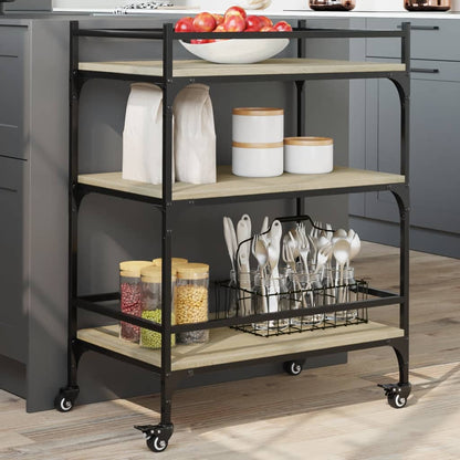 Kitchen Trolley Sonoma Oak 65x40x86.5 cm Engineered Wood