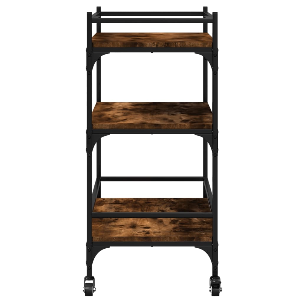 Kitchen Trolley Smoked Oak 65x40x86.5 cm Engineered Wood