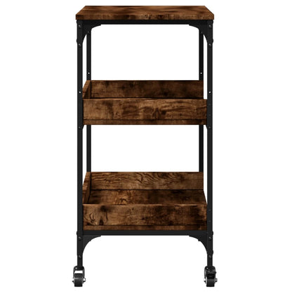 Kitchen Trolley Smoked Oak 60x41x80.5 cm Engineered Wood