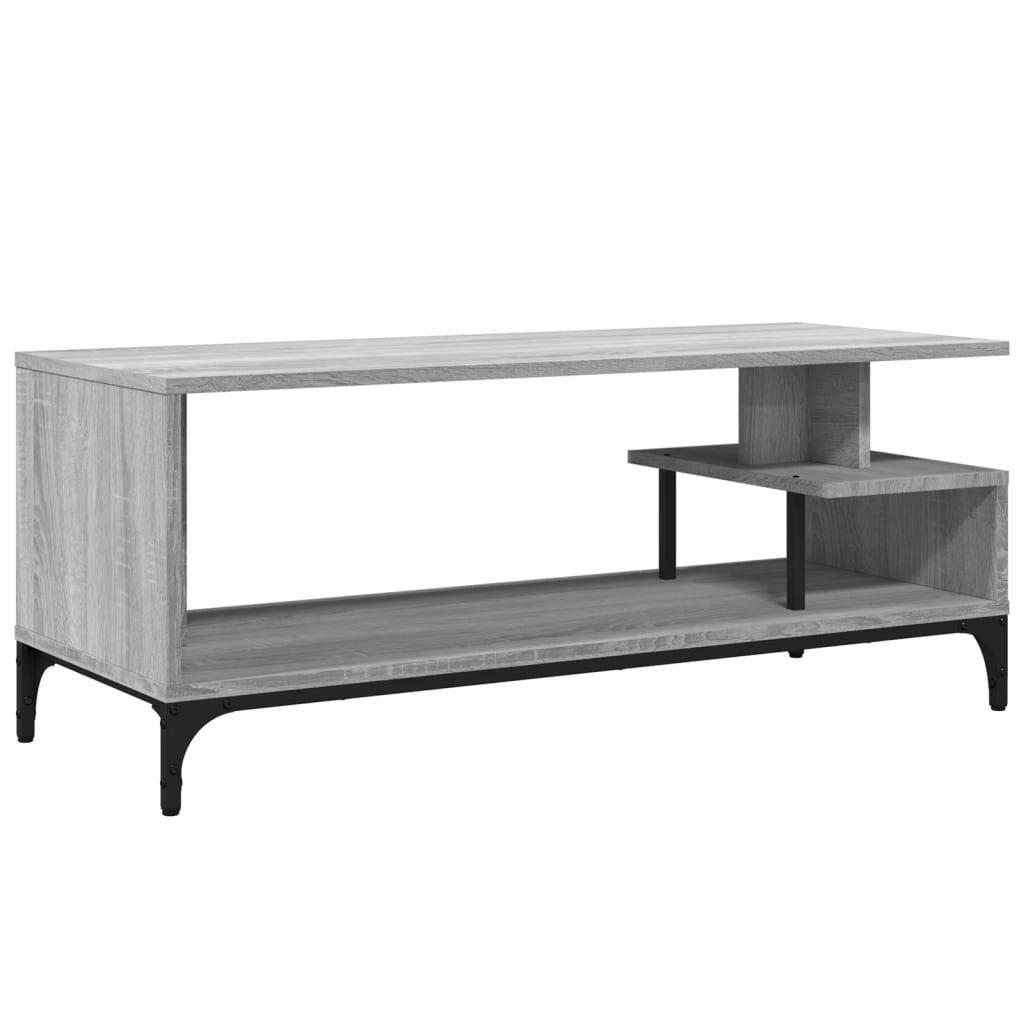 TV Cabinet Grey Sonoma 102x40x41 cm Engineered Wood and Powder-coated Steel