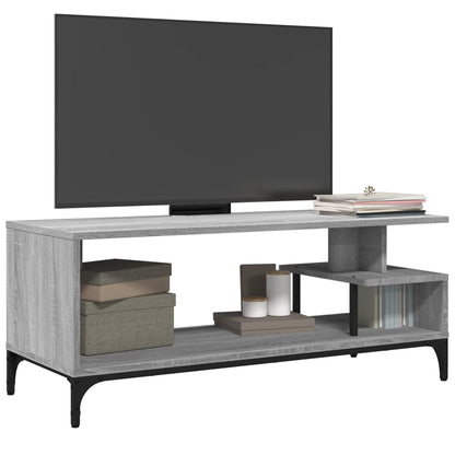 TV Cabinet Grey Sonoma 102x40x41 cm Engineered Wood and Powder-coated Steel