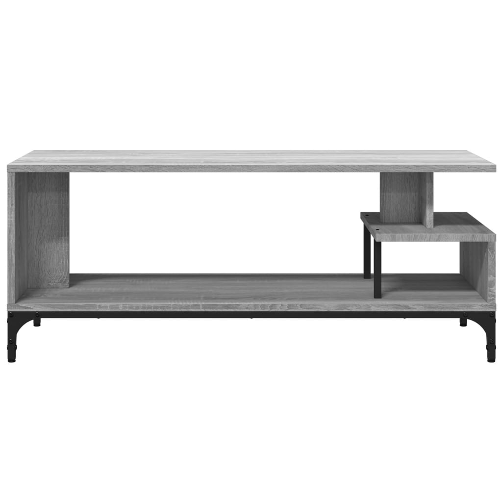 TV Cabinet Grey Sonoma 102x40x41 cm Engineered Wood and Powder-coated Steel