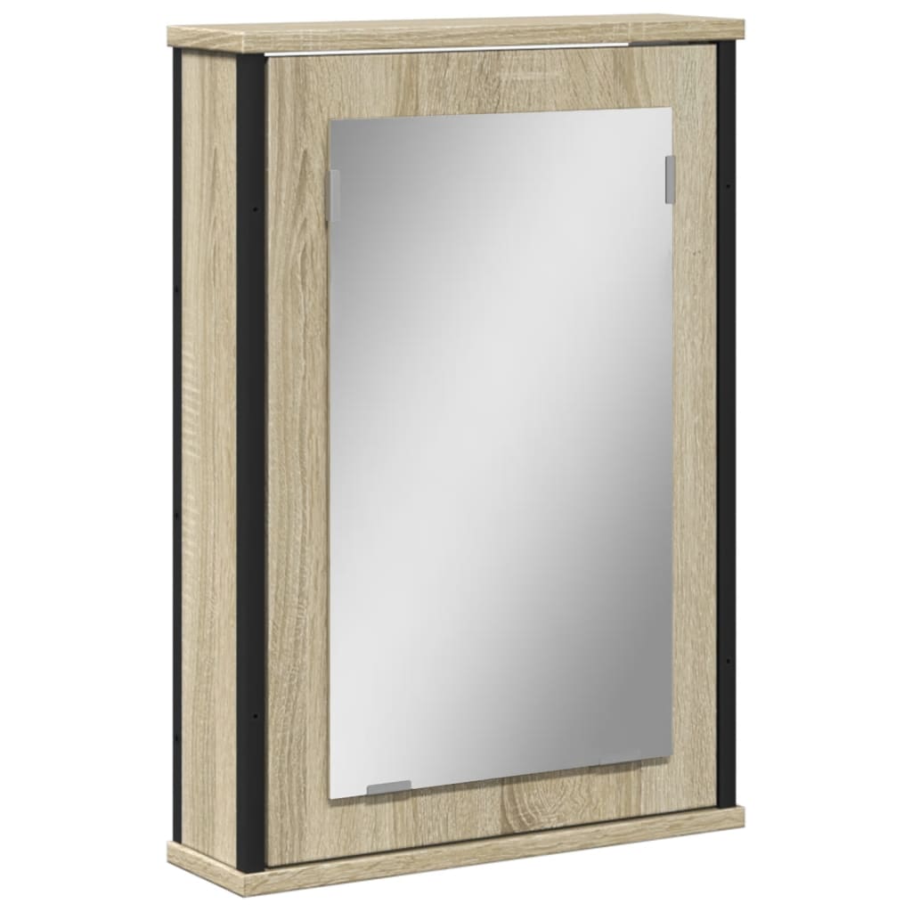 Bathroom Mirror Cabinet Sonoma Oak 42x12x60 cm Engineered Wood