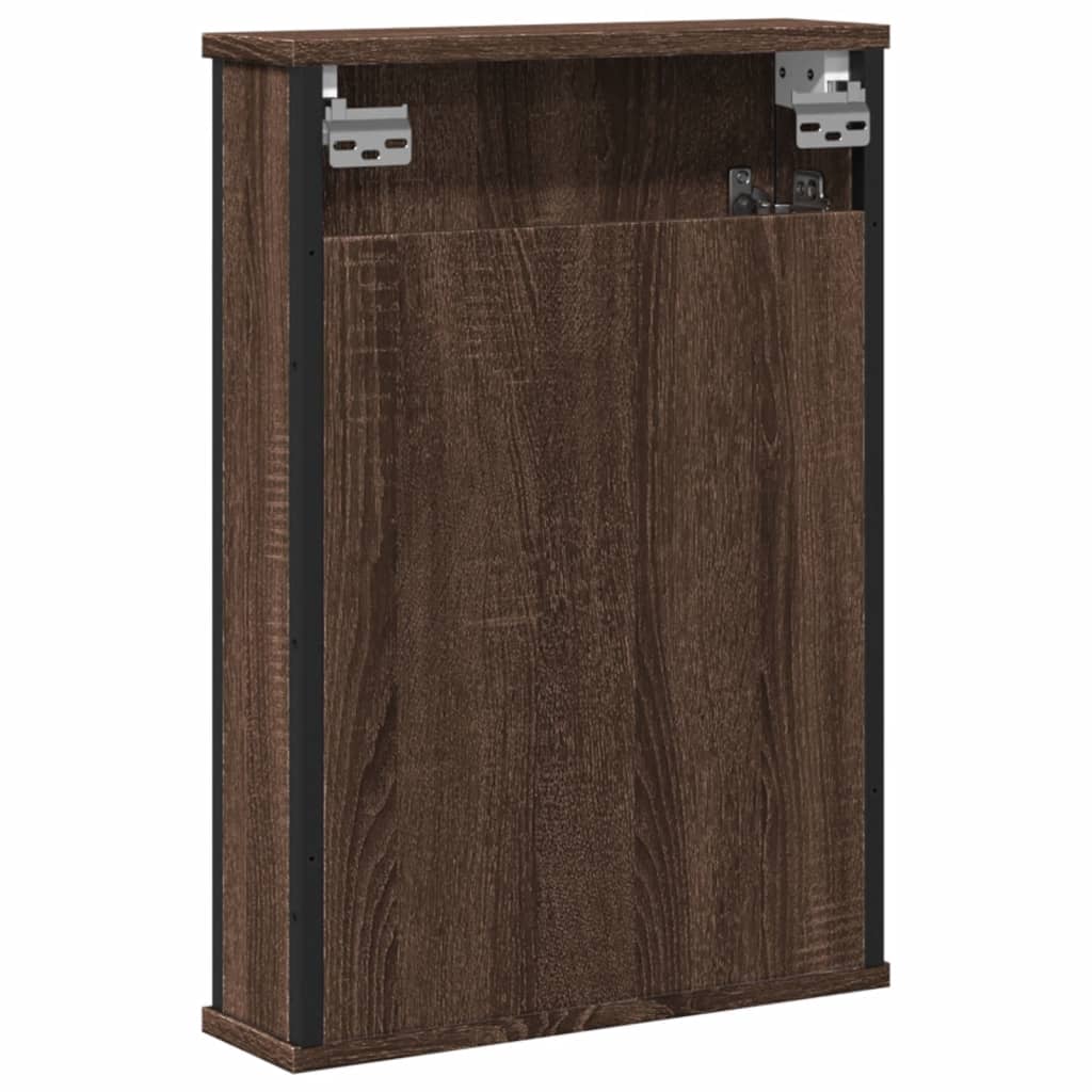 Bathroom Mirror Cabinet Brown Oak 42x12x60 cm Engineered Wood