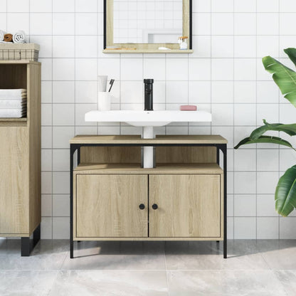 Bathroom Sink Cabinet Sonoma Oak 80x30x60 cm Engineered Wood