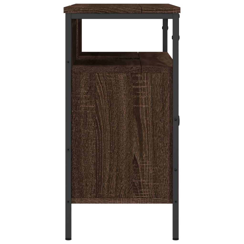 Bathroom Sink Cabinet Brown Oak 80x30x60 cm Engineered Wood