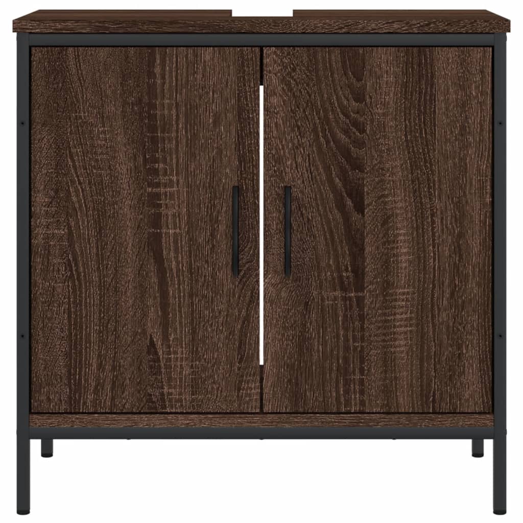 Bathroom Sink Cabinet Brown Oak 60x30x60 cm Engineered Wood