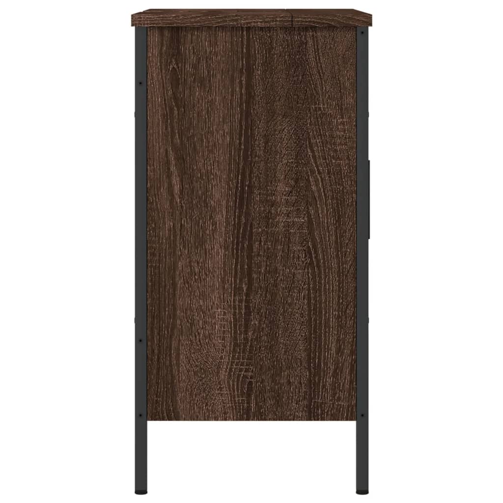 Bathroom Sink Cabinet Brown Oak 60x30x60 cm Engineered Wood