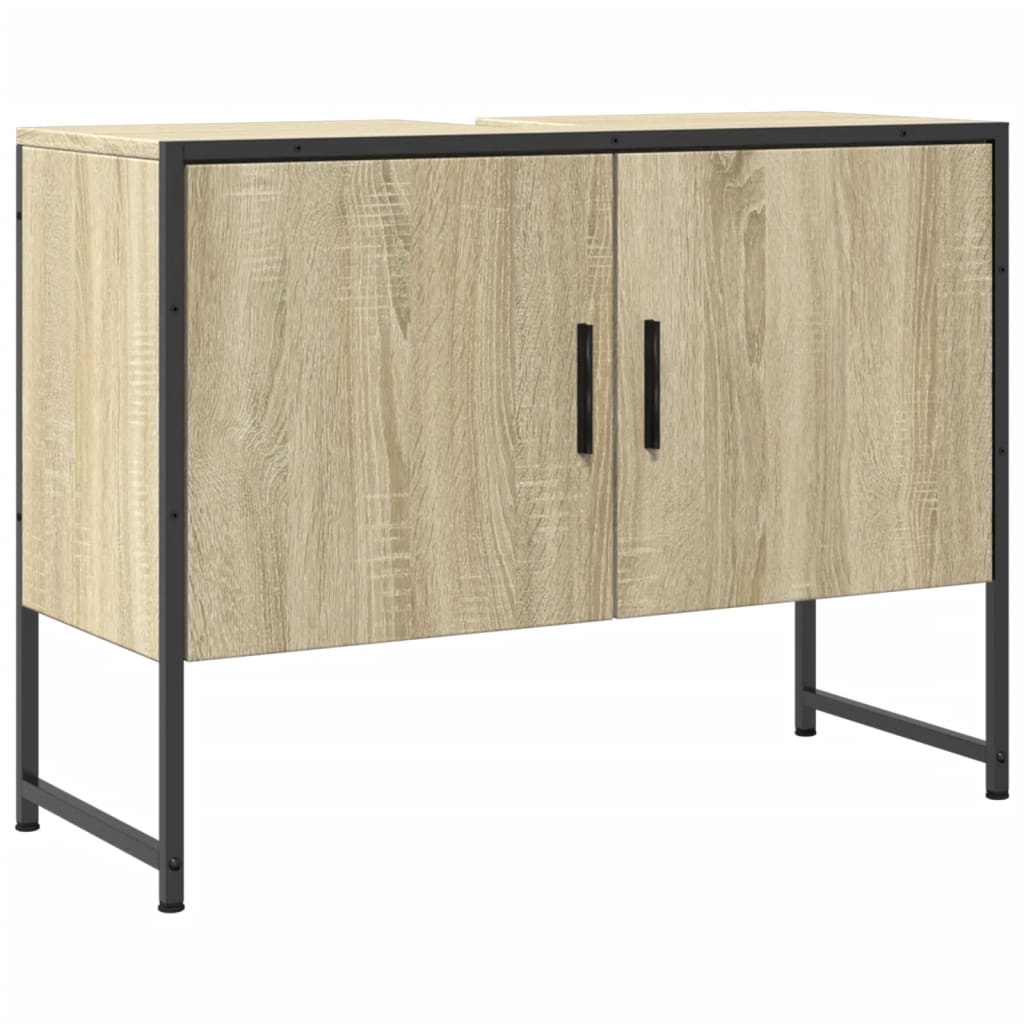 Bathroom Sink Cabinet Sonoma Oak 80x33x60 cm Engineered Wood