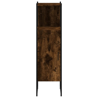 Bathroom Cabinet Smoked Oak 33x33x120.5 cm Engineered Wood