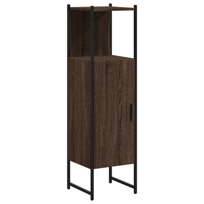 Bathroom Cabinet Brown Oak 33x33x120.5 cm Engineered Wood