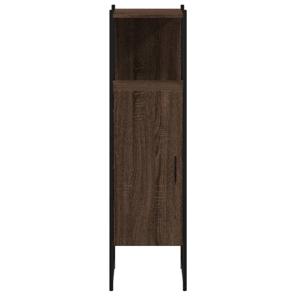 Bathroom Cabinet Brown Oak 33x33x120.5 cm Engineered Wood