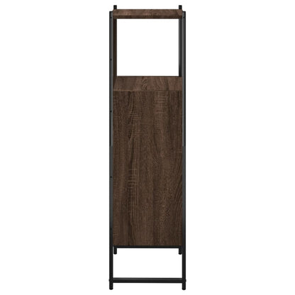 Bathroom Cabinet Brown Oak 33x33x120.5 cm Engineered Wood