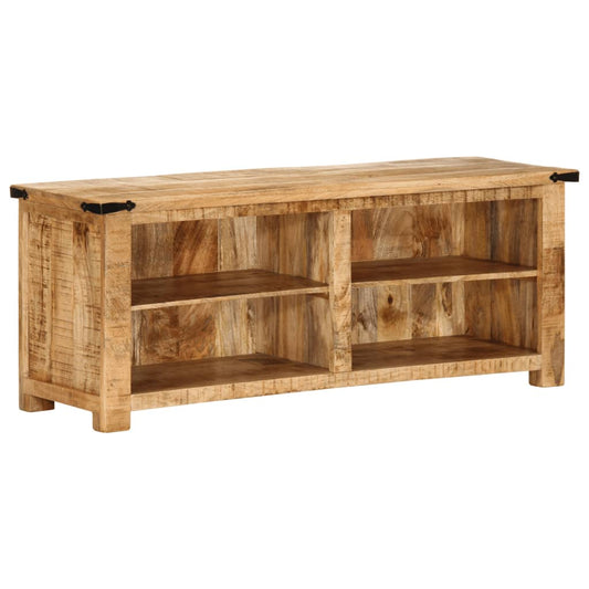 TV Cabinet 110x35x40 cm Solid Rough Wood Mango