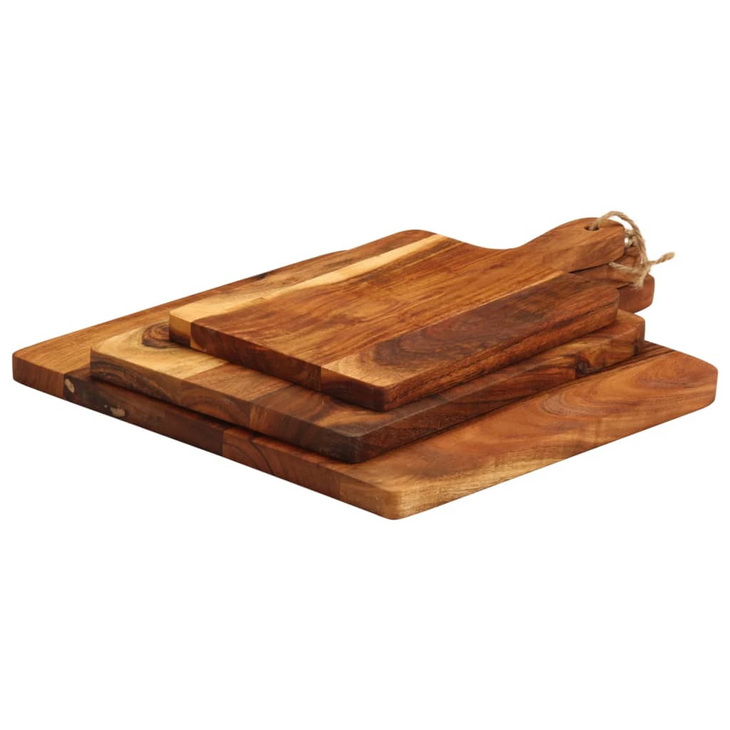 Chopping Board 3pcs Solid Wood Acacia