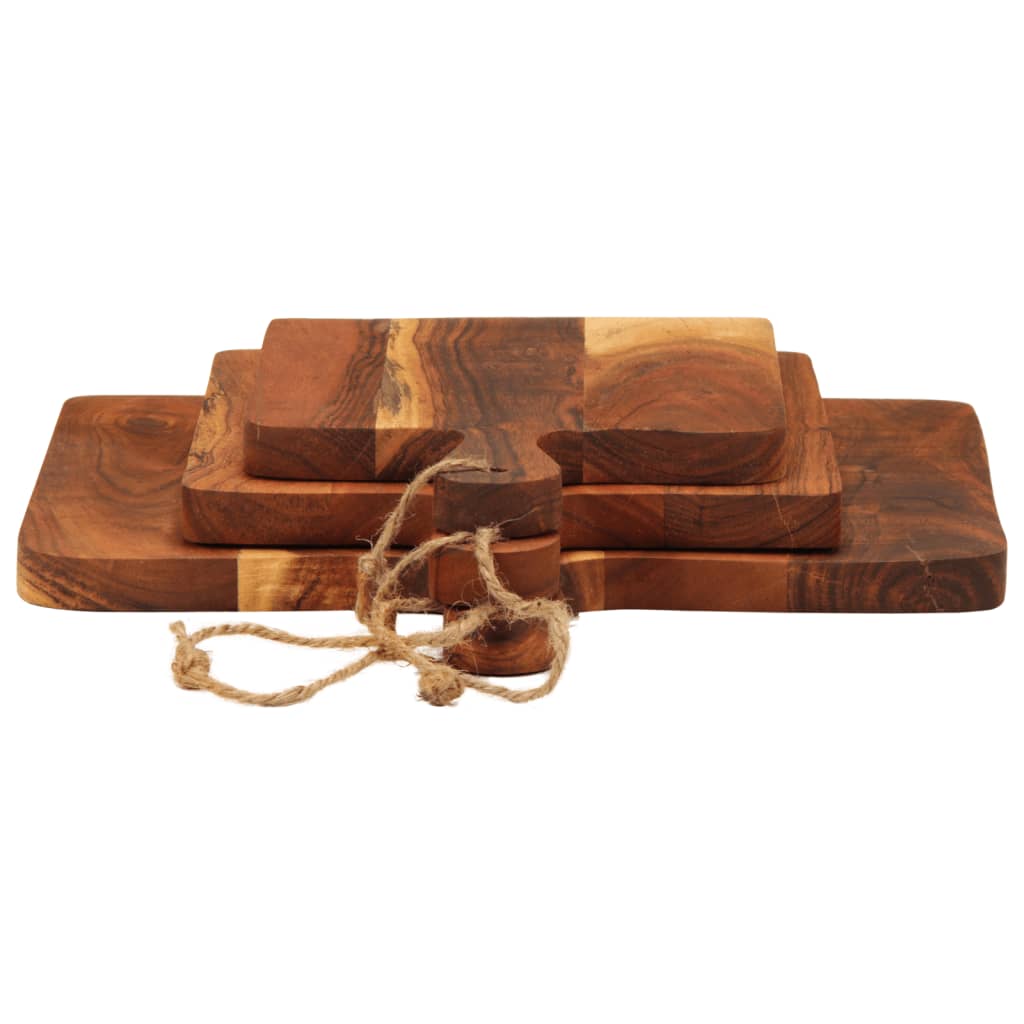 Chopping Board 3pcs Solid Wood Acacia