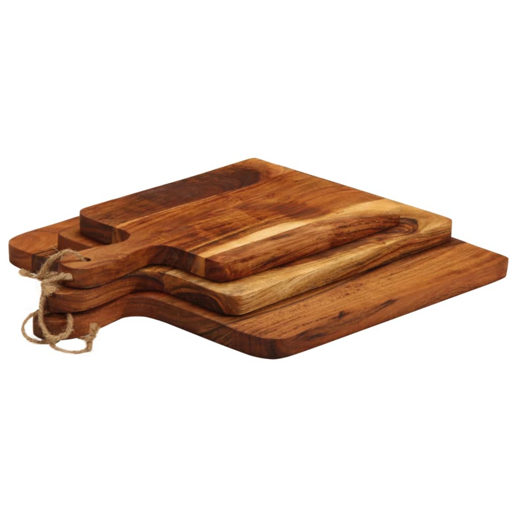 Chopping Board 3pcs Solid Wood Acacia