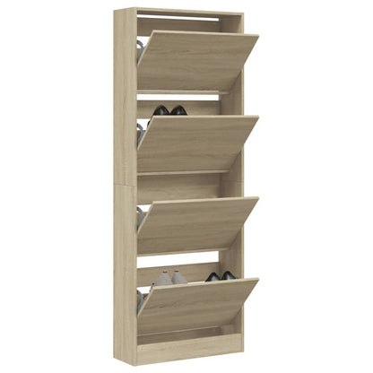 Shoe Cabinet Sonoma Oak 60x21x163.5 cm Engineered Wood