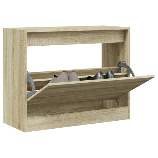 Shoe Cabinet Sonoma Oak 80x34x63 cm Engineered Wood