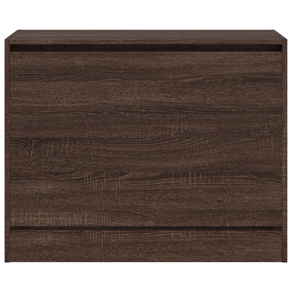 Shoe Cabinet Brown Oak 80x34x63 cm Engineered Wood