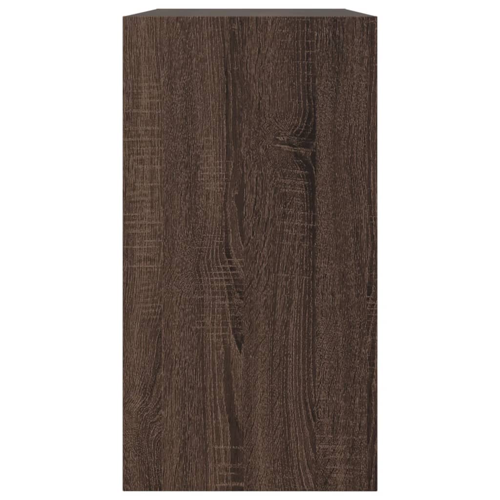 Shoe Cabinet Brown Oak 80x34x63 cm Engineered Wood