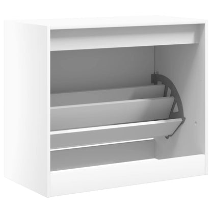 Shoe Cabinet White 80x42x69 cm Engineered Wood