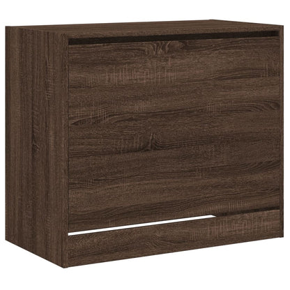 Shoe Cabinet Brown Oak 80x42x69 cm Engineered Wood