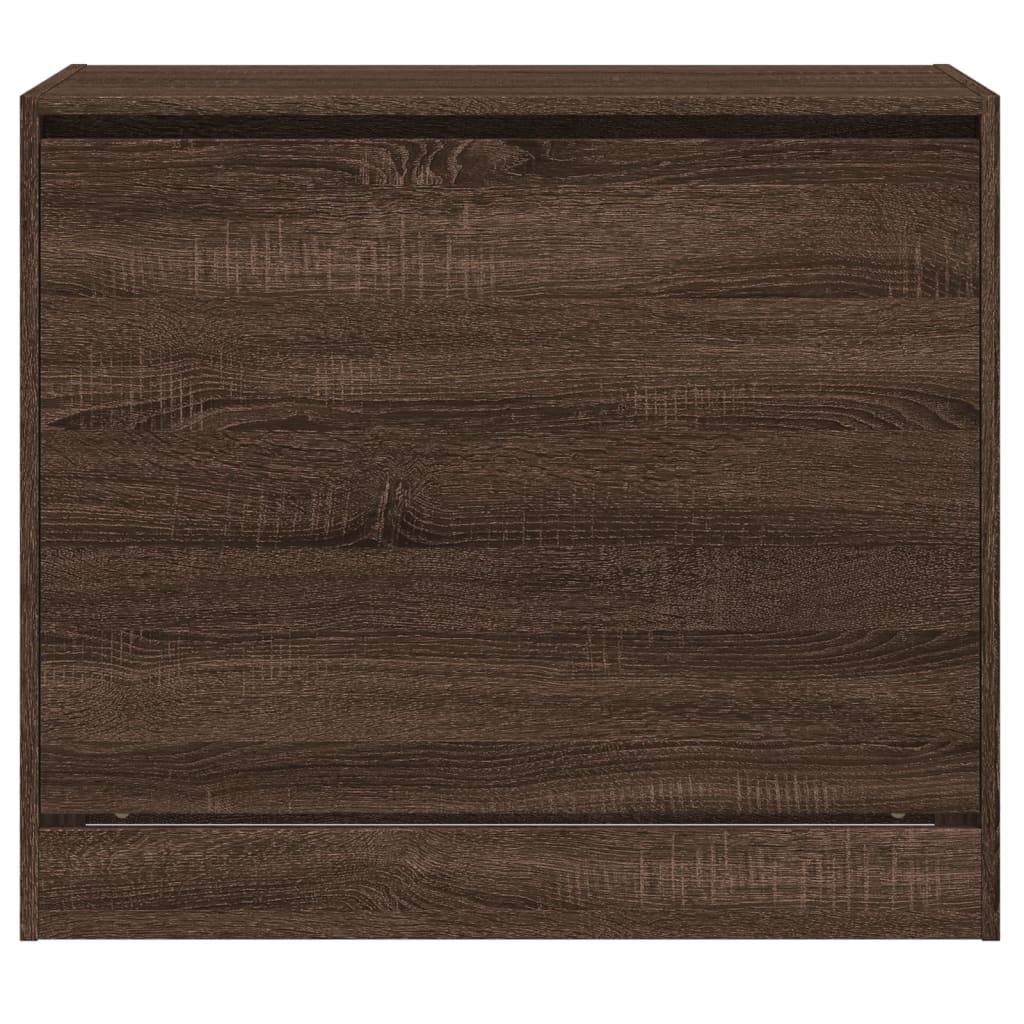 Shoe Cabinet Brown Oak 80x42x69 cm Engineered Wood