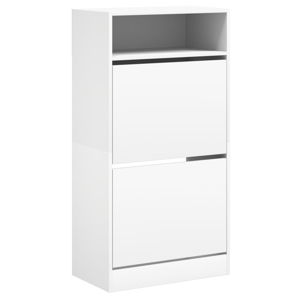 Shoe Cabinet White 60x34x116 cm Engineered Wood