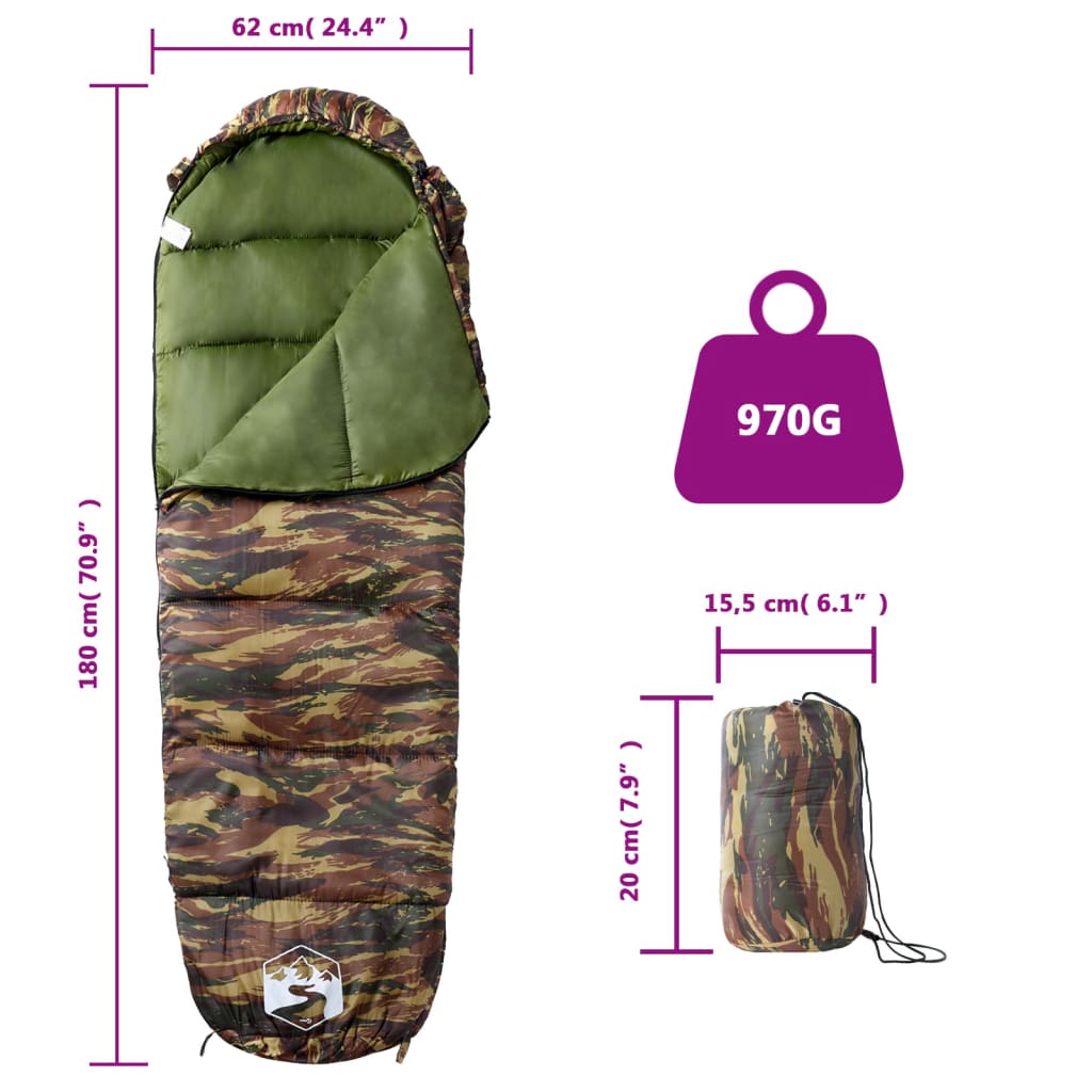 Mummy Sleeping Bag for Adults Camping 3 Seasons