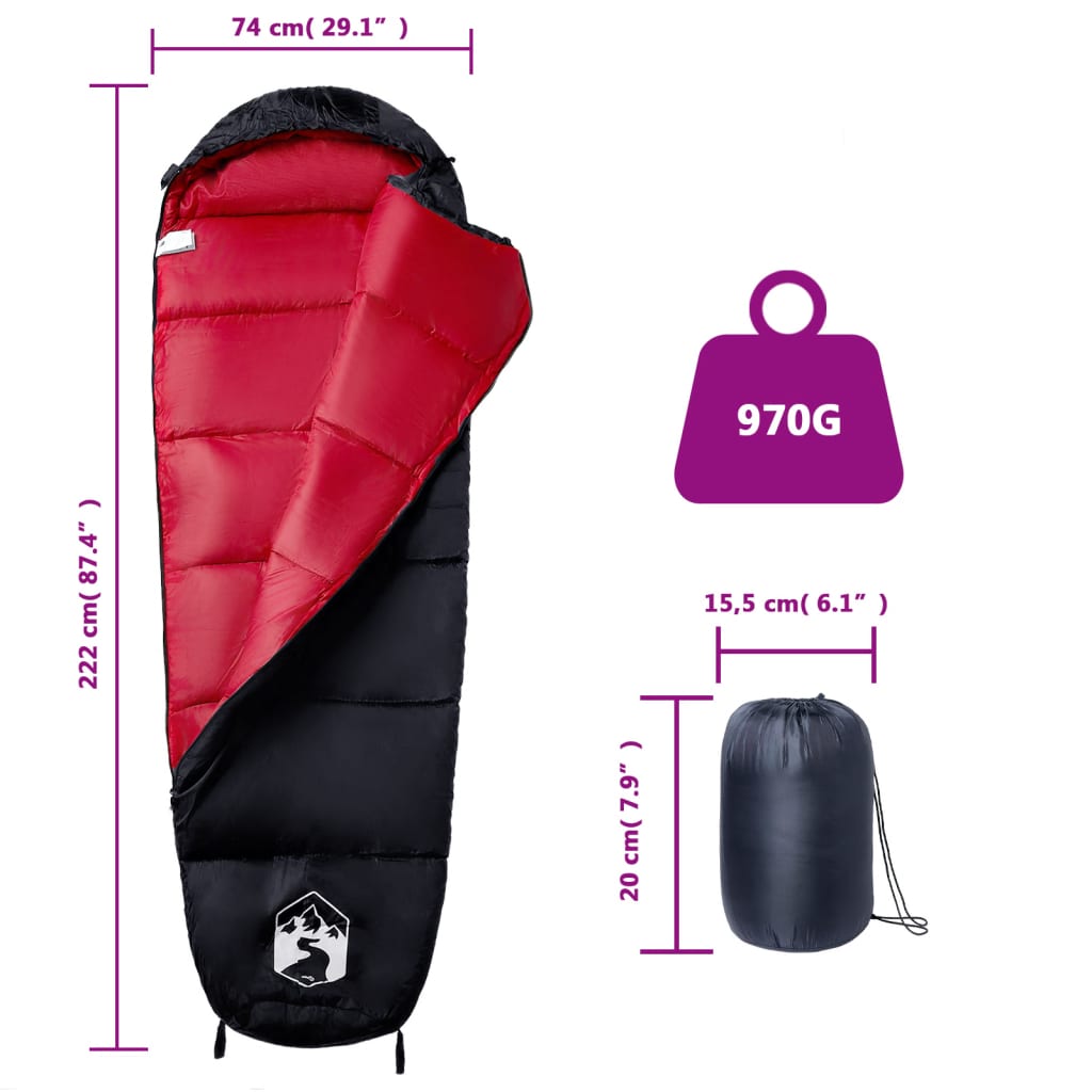 Mummy Sleeping Bag for Adults Camping 3 Seasons