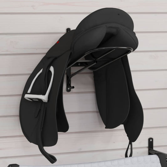 Saddle Rack Wall Mounted Black Iron