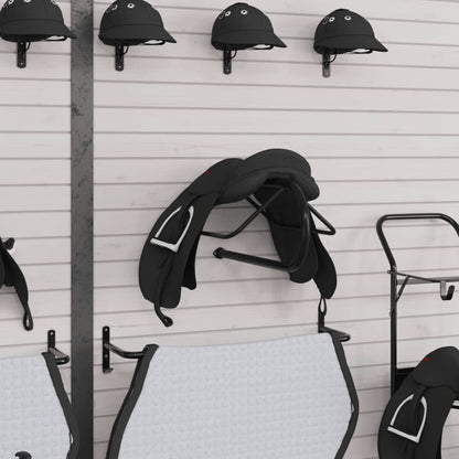 Saddle Rack Wall Mounted Black Iron