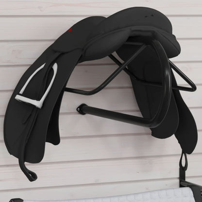 Saddle Rack Wall Mounted Black Iron