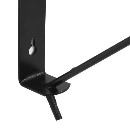 Foldable Saddle Rack Wall Mounted Black Iron