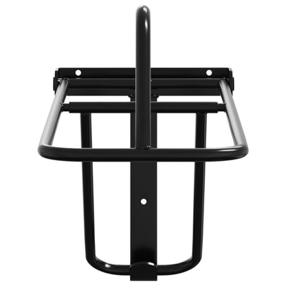 Foldable Saddle Rack Wall Mounted Black Iron