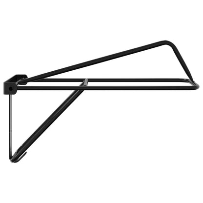 Foldable Saddle Rack Wall Mounted Black Iron