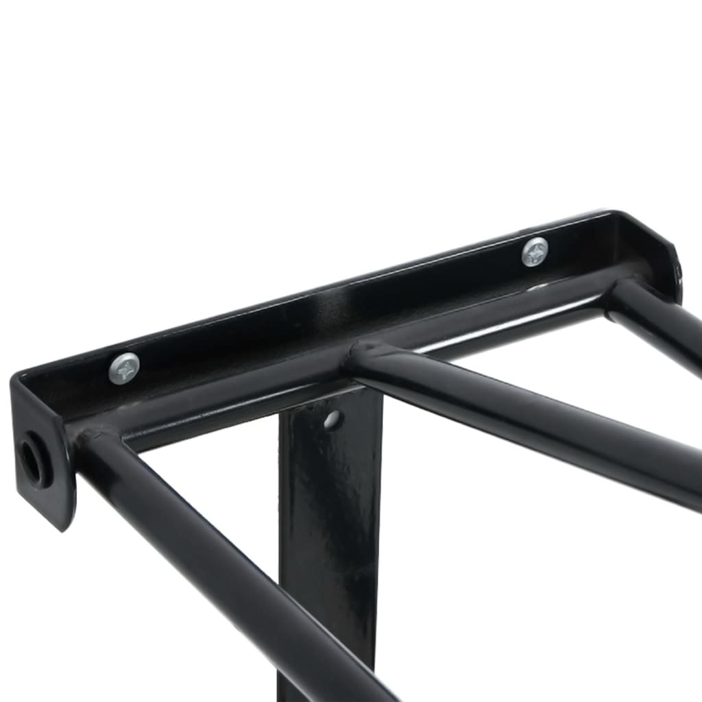 Foldable Saddle Rack Wall Mounted Black Iron