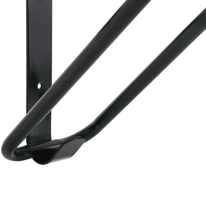 Foldable Saddle Rack Wall Mounted Black Iron