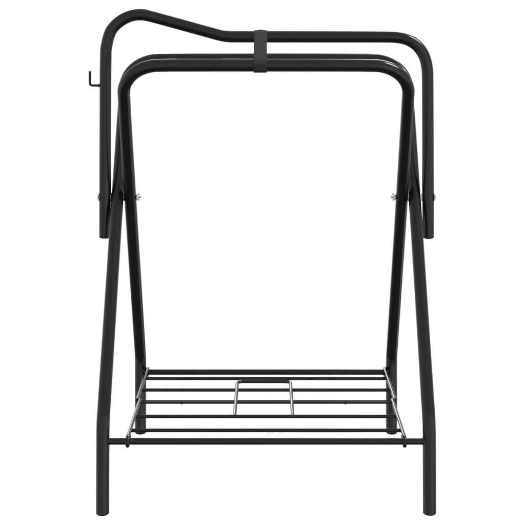 Saddle Rack Foldable Freestanding Black Iron