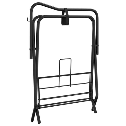 Saddle Rack Foldable Freestanding Black Iron