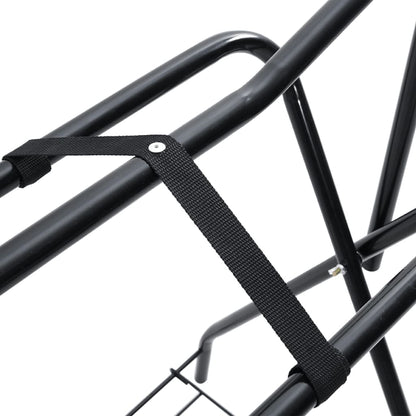 Saddle Rack Foldable Freestanding Black Iron