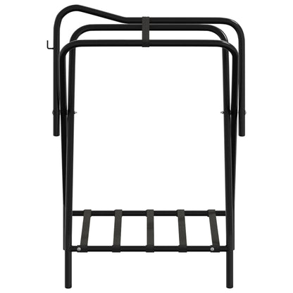 Saddle Rack Foldable Freestanding Black Iron