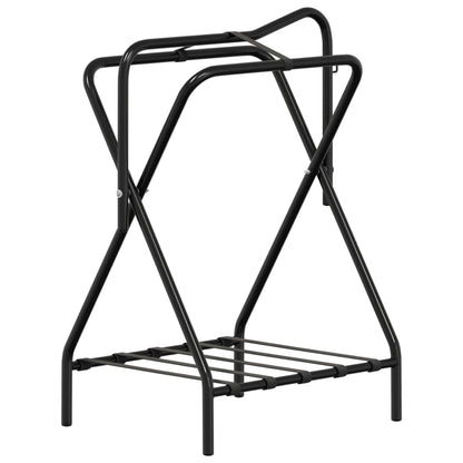 Saddle Rack Foldable Freestanding Black Iron