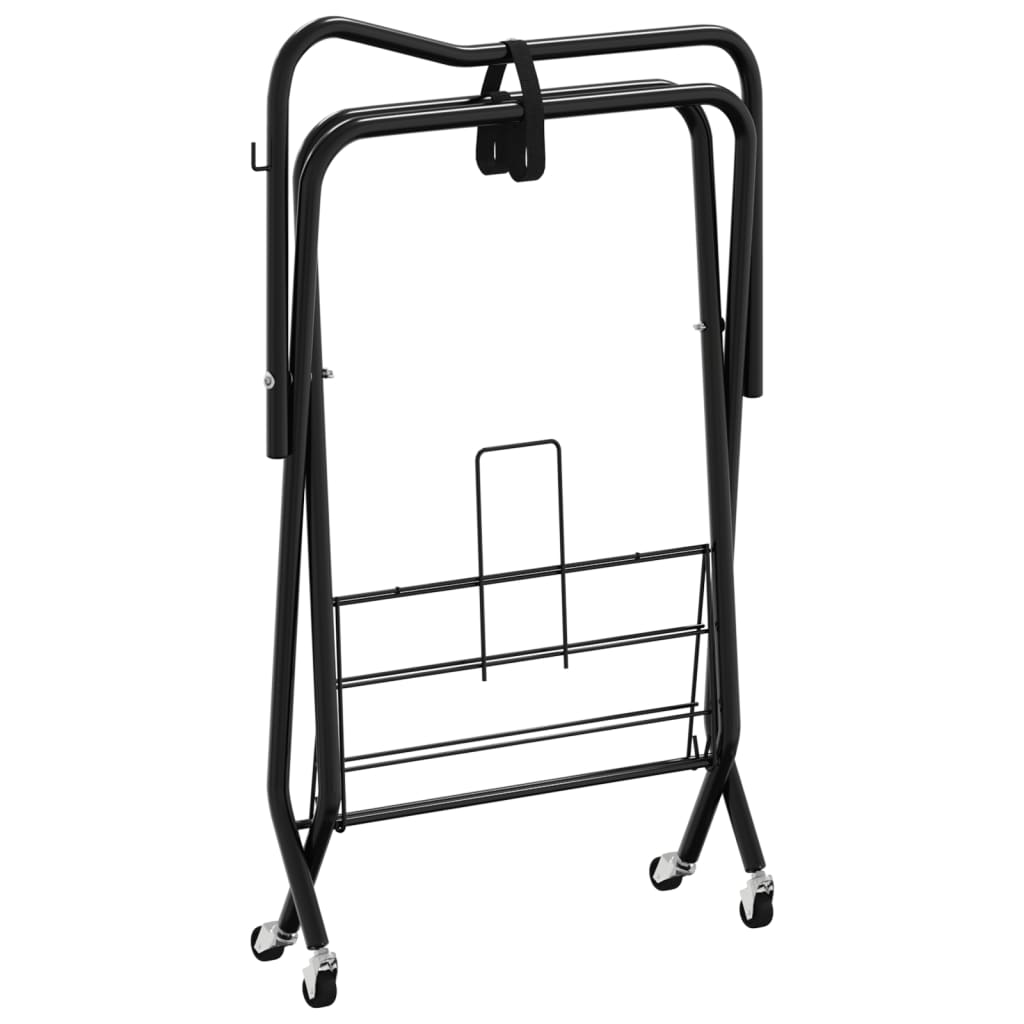 Saddle Rack Foldable Freestanding Black Iron