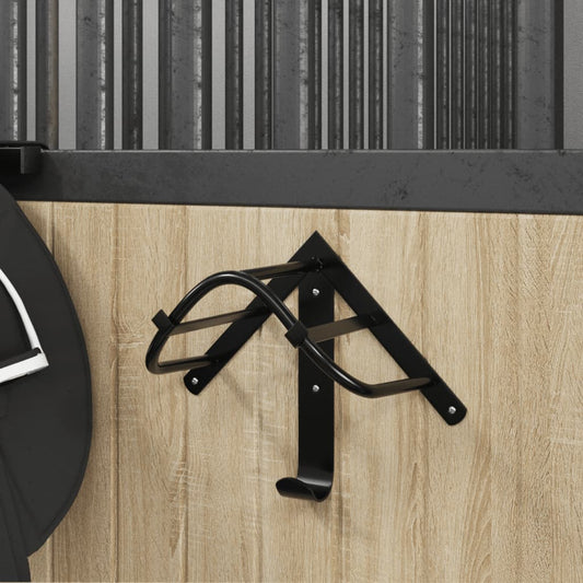 Bridle Rack Wall Mounted Black Iron