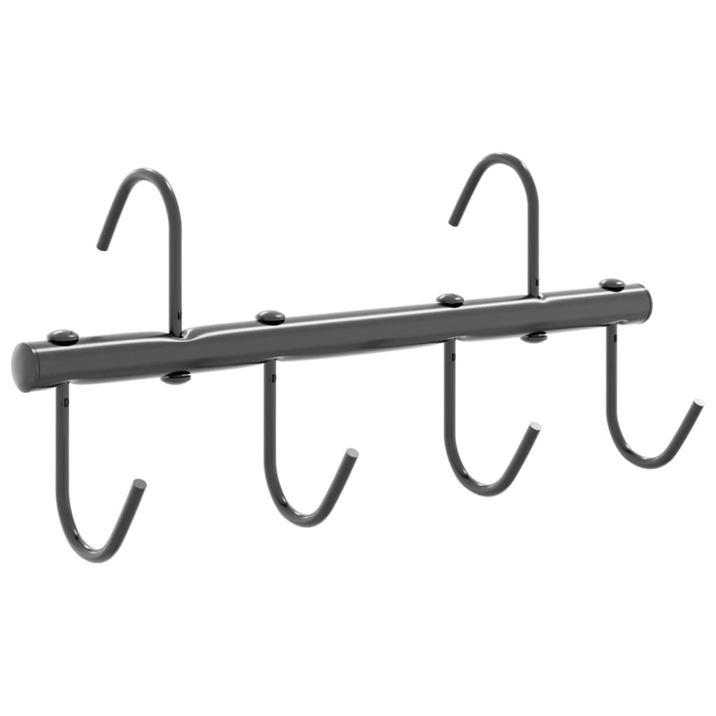 Bridle Hanger with 6 Swivel Hooks Black Steel