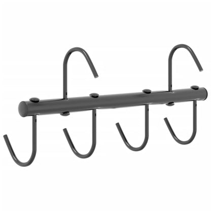 Bridle Hanger with 6 Swivel Hooks Black Steel