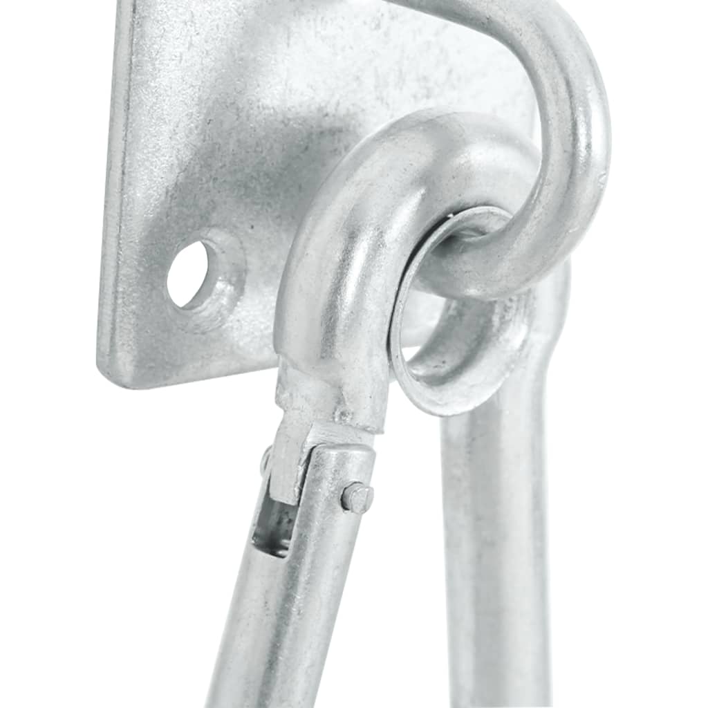 Eye Plates with Snap Hooks 3 pcs 360° Rotate Silver Steel