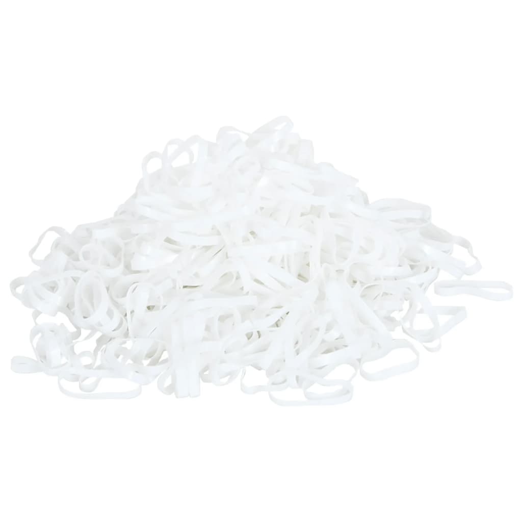 Braiding Bands for Horse 2500 pcs White Silicone